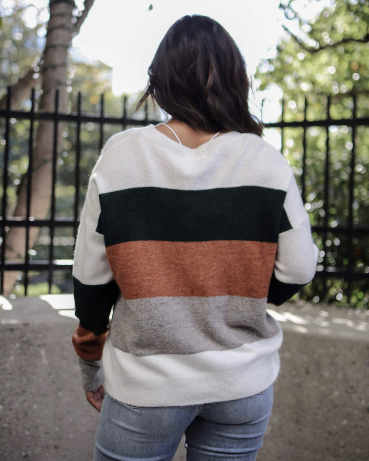 Soft Colorblock Oversized Sweater - More Colors