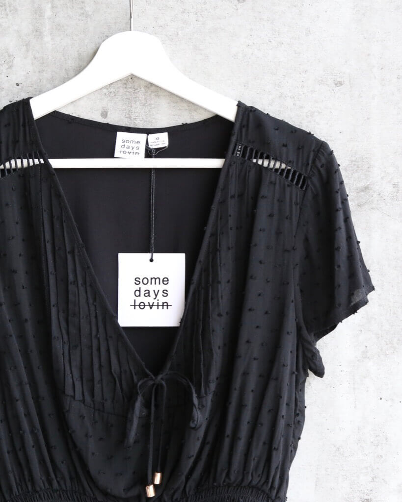 Final Sale - Somedays Lovin - Hey Darling Woven Swiss Dot Blouse - Black