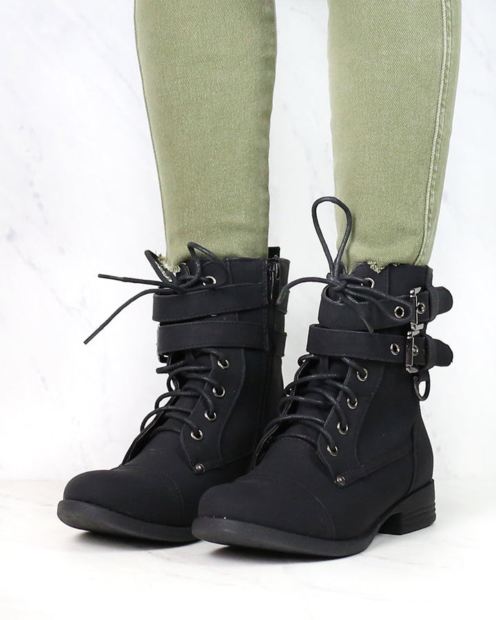 Susan Military Style Buckle Accent Boots in More Colors