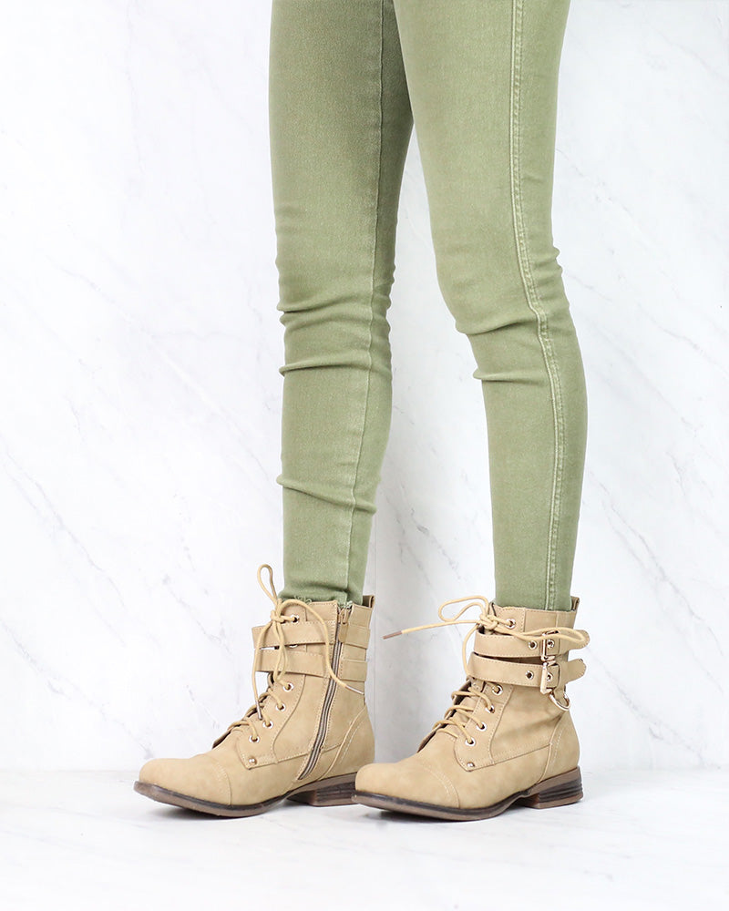 Susan Military Style Buckle Accent Boots in More Colors