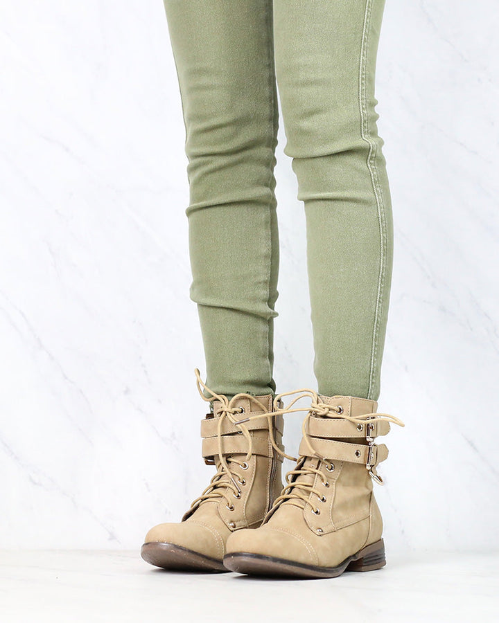 Susan Military Style Buckle Accent Boots in More Colors