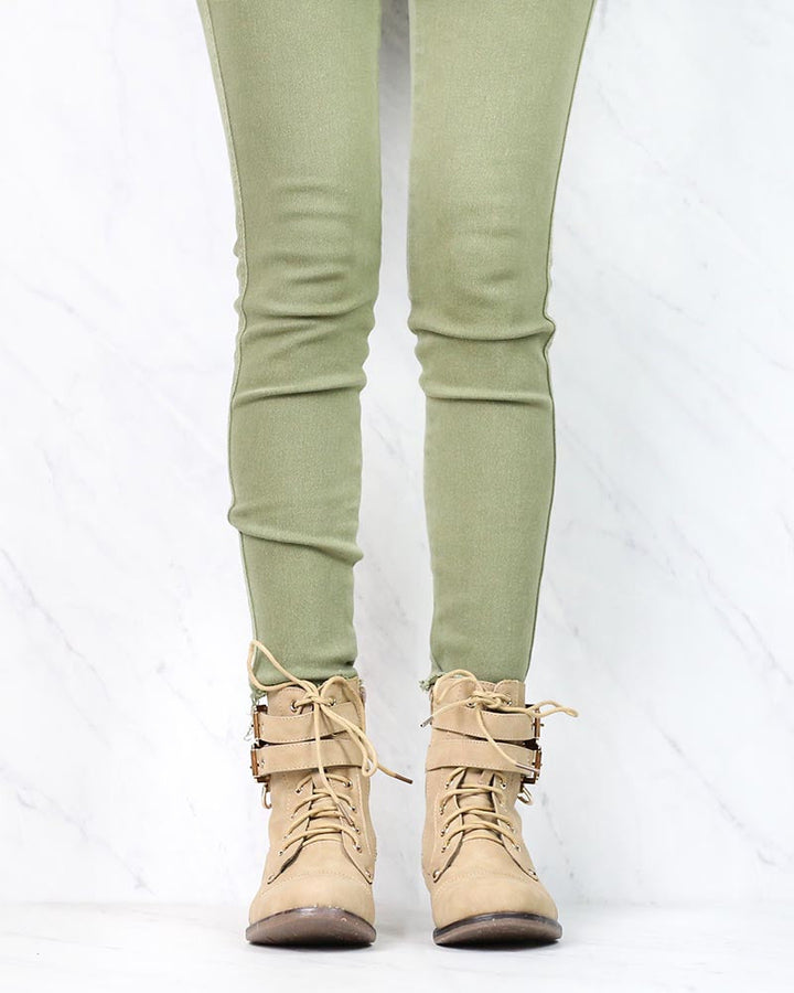 Susan Military Style Buckle Accent Boots in More Colors