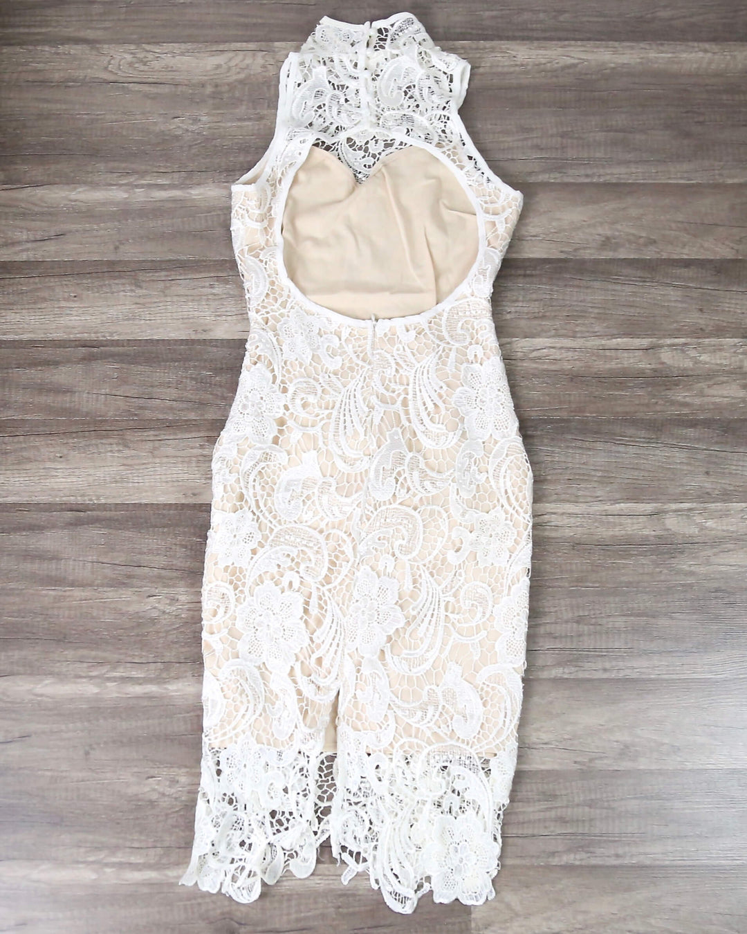 Lioness - Loves Divine Midi Lace Overlay Midi Dress - White