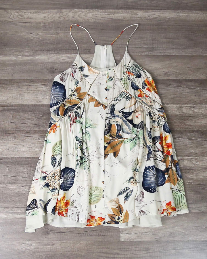 Final Sale - X Shophearts - Bohemian Day Dress in Tropical Print