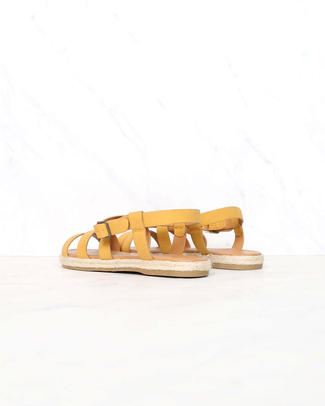 Women's Espadrille Strappy Sandals with Buckle Detailing and Ankle Strap - More colors