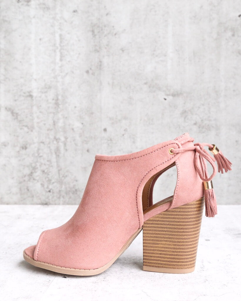 Alice Tassel Lace Tie Block Heeled Sandal in More Colors