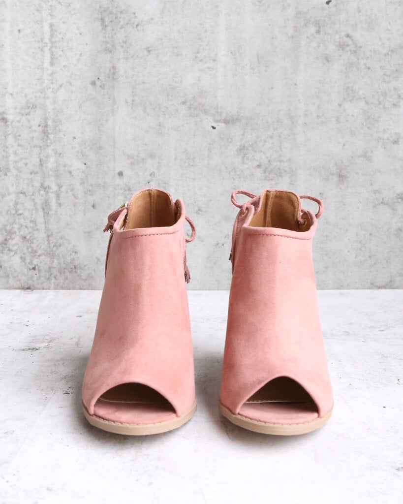 Alice Tassel Lace Tie Block Heeled Sandal in More Colors