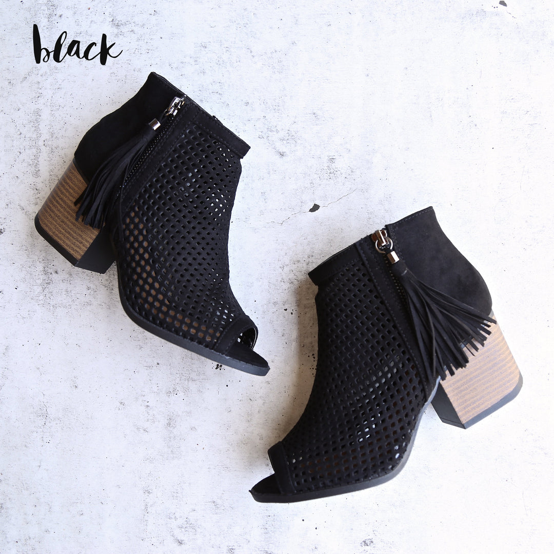 Olivia Perforated Ankle Booties in More Colors