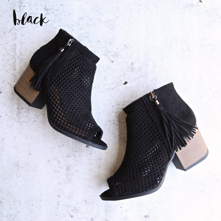 Olivia Perforated Ankle Booties in More Colors