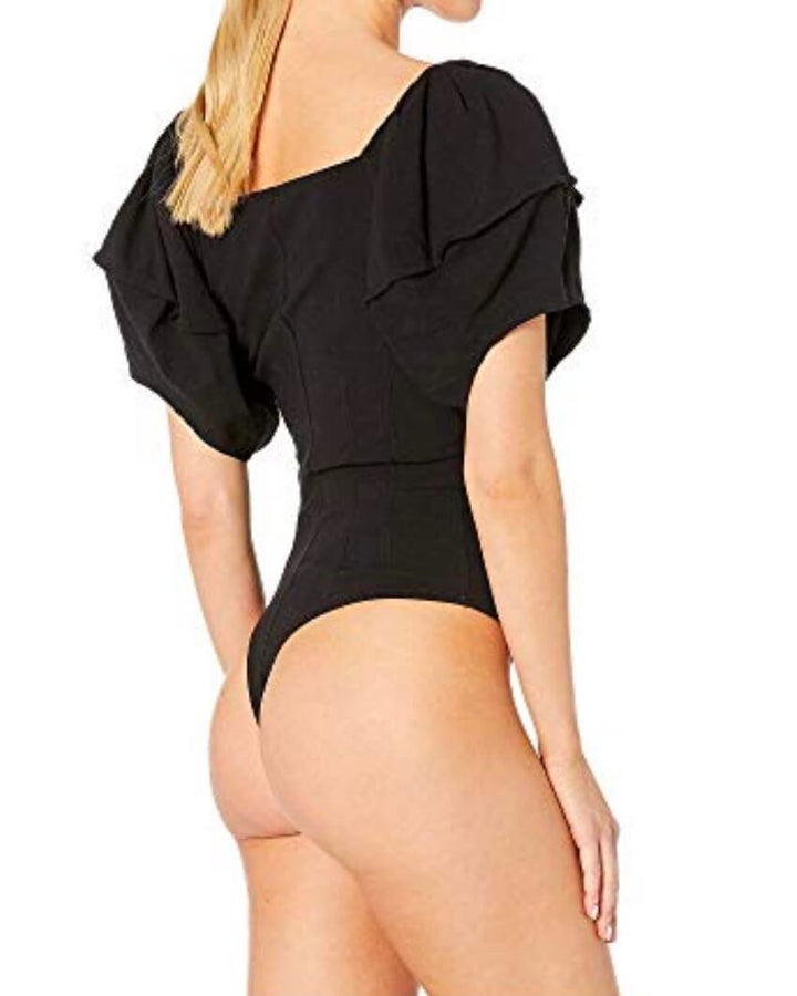 Free People Not so Basic Bodysuit in Black