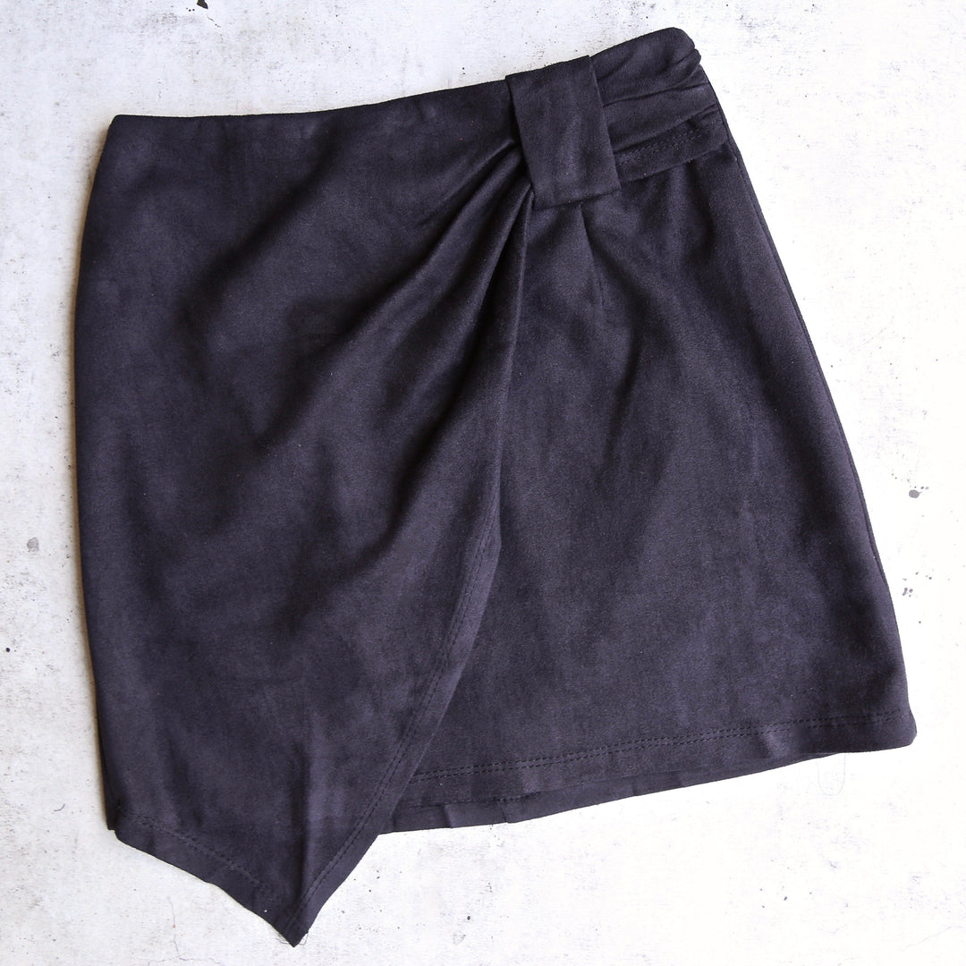 Knot That Way Vegan Suede Skirt in More Colors