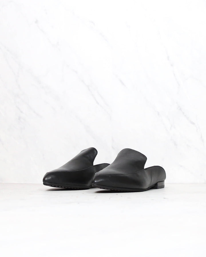 Chinese Laundry x Kristin Cavallari - Capri Black Leather Loafer Slides