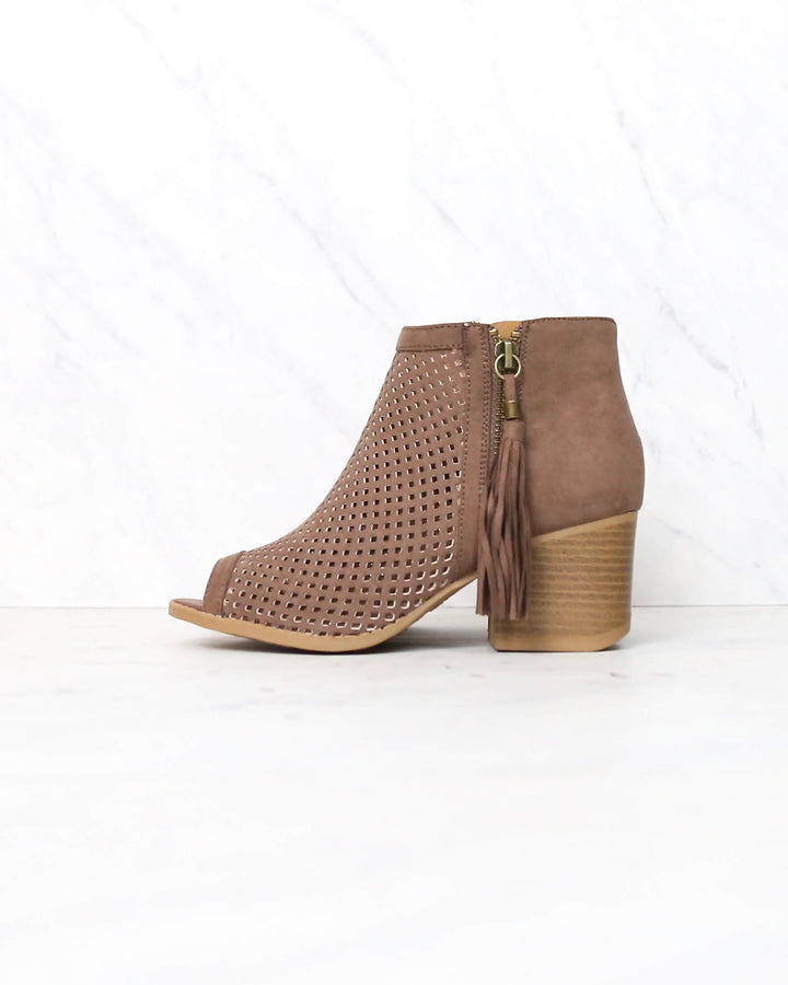 Olivia Perforated Ankle Booties in More Colors