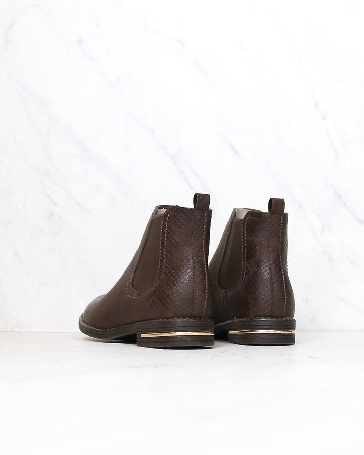 Final Sale - Chelsea Ankle Boots in Brown