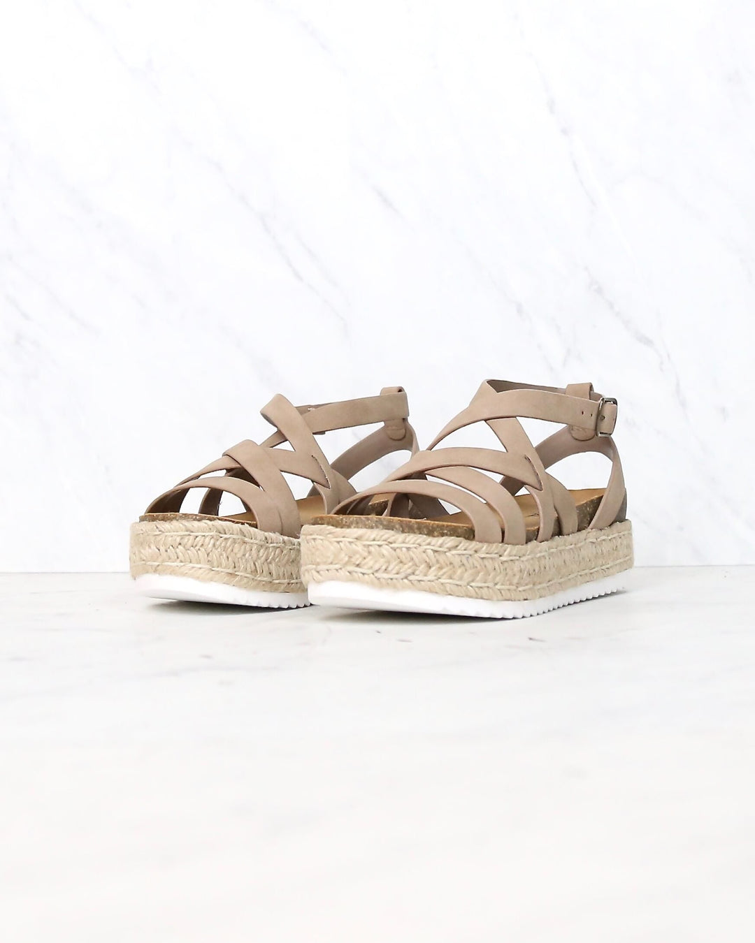 Strappy Sporty Espadrille Flatform Sandal Wedges - More Colors