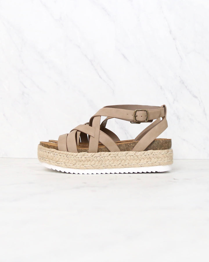 Strappy Sporty Espadrille Flatform Sandal Wedges - More Colors