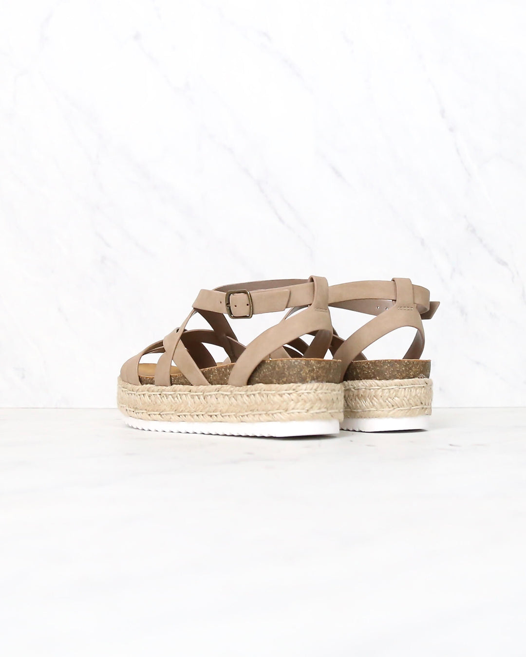 Strappy Sporty Espadrille Flatform Sandal Wedges - More Colors