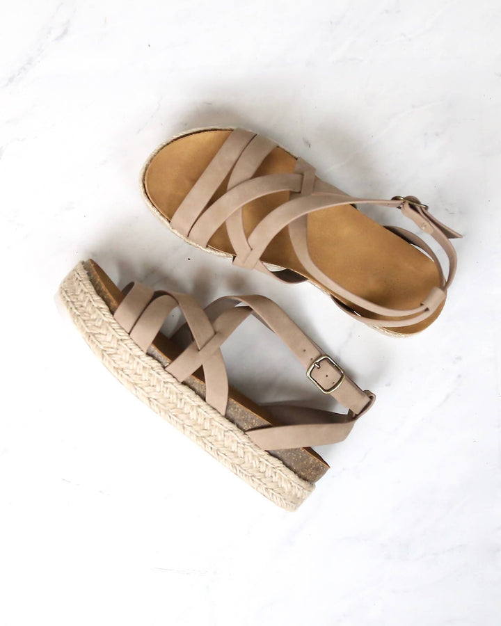 Strappy Sporty Espadrille Flatform Sandal Wedges - More Colors