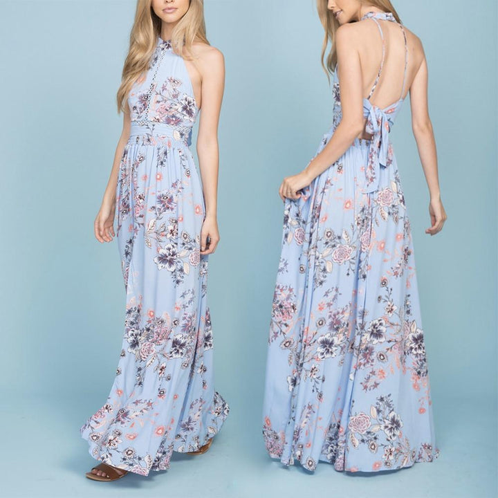 Open Back Floral Maxi Dress in More Colors