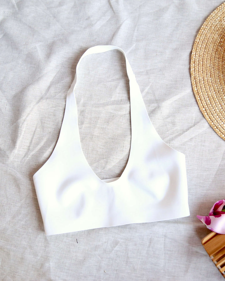Free People - Amber Seamless Halter Bralette in White