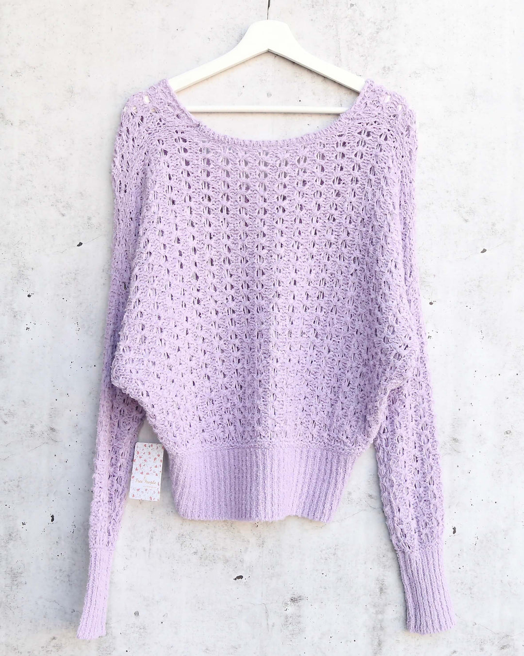 Free People Best Of You V Neck Sweater in Purple Moon