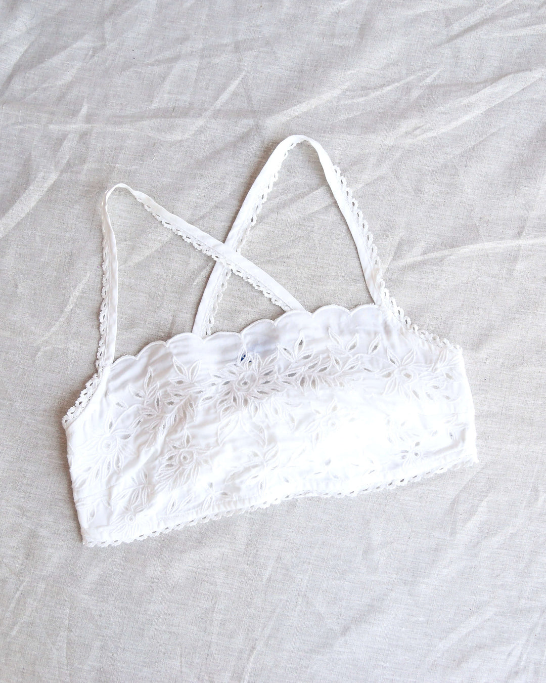 Free People - Cassandra Crop Top in Ivory