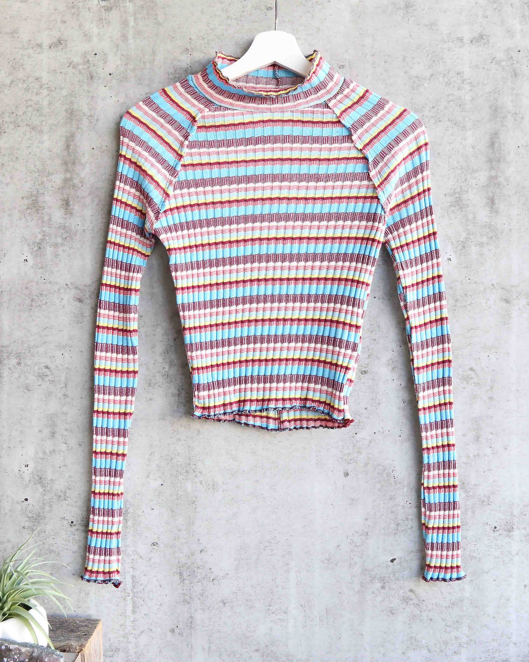 Free People - Mirror Stripe Tee in Blue