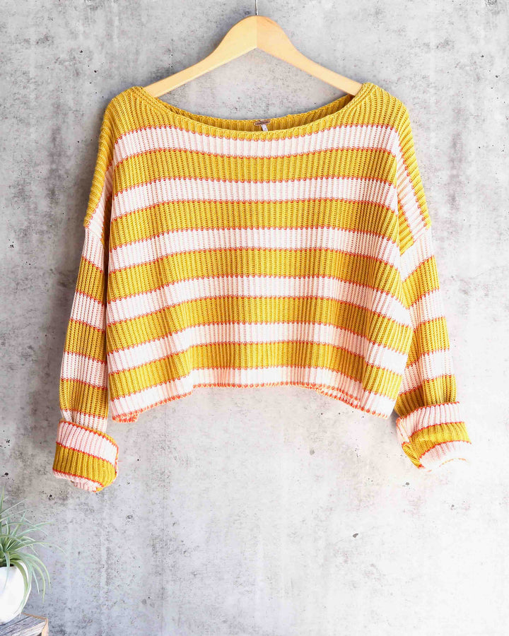 Free People - Just My Stripe Pullover in Multi