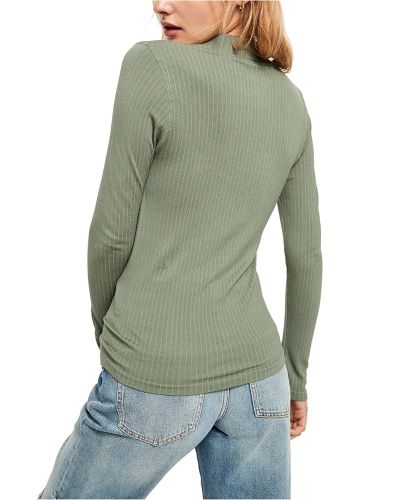 Free People - Lindsey Mock Neck Ribbed Top - More Colors