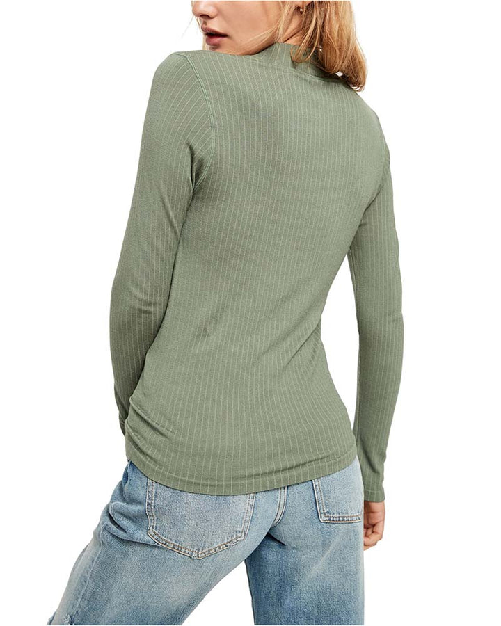 Free People - Lindsey Mock Neck Ribbed Top - More Colors