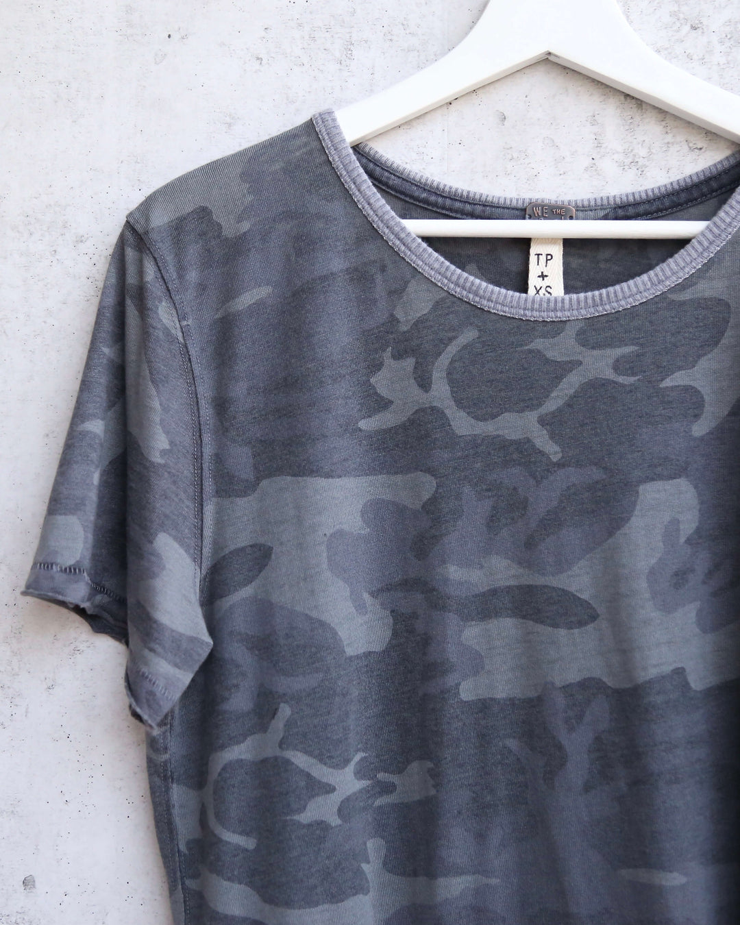Free People Army Tee in Charcoal