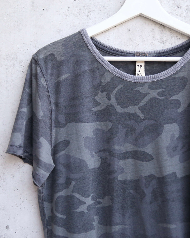 Free People Army Tee in Charcoal