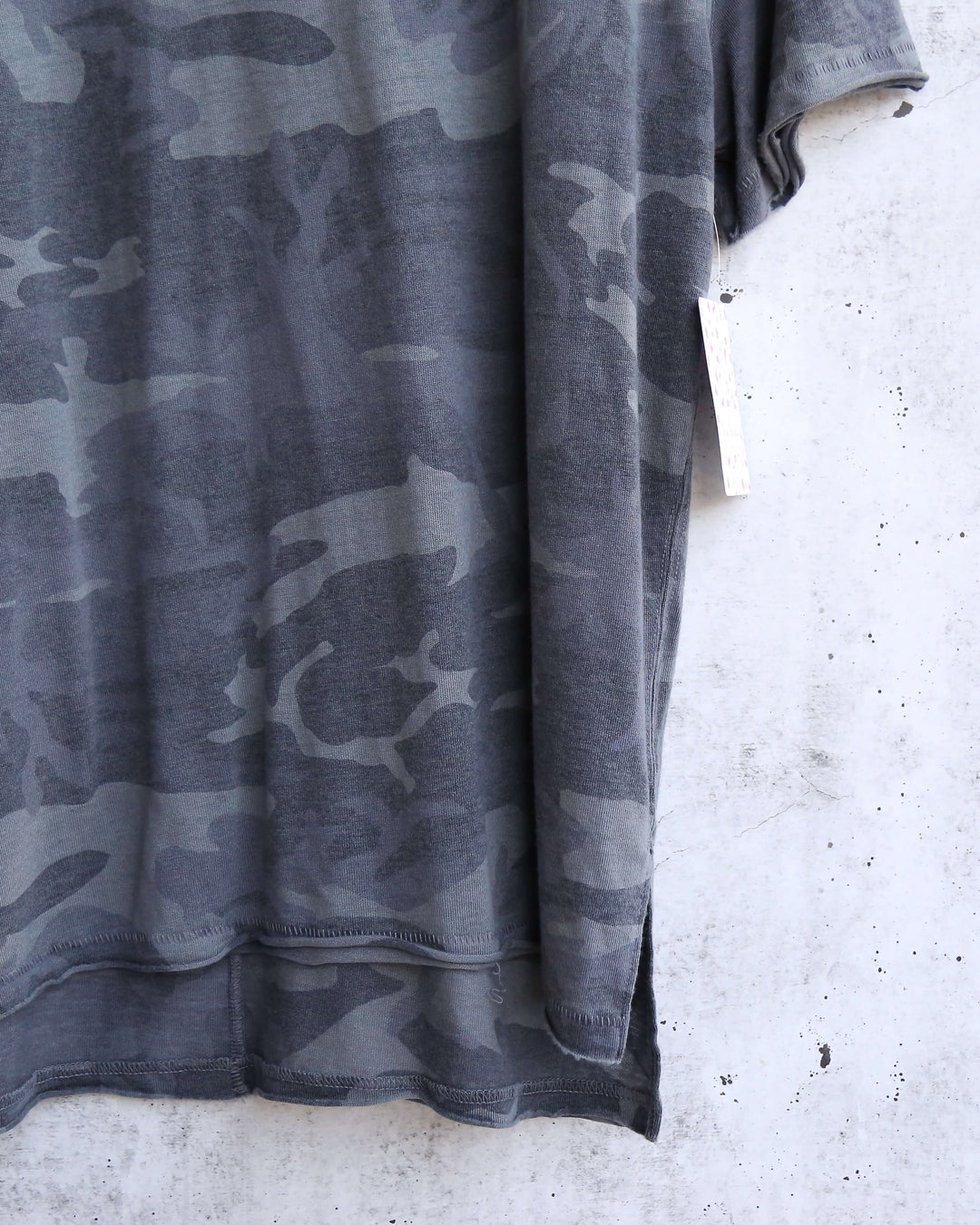 Free People Army Tee in Charcoal