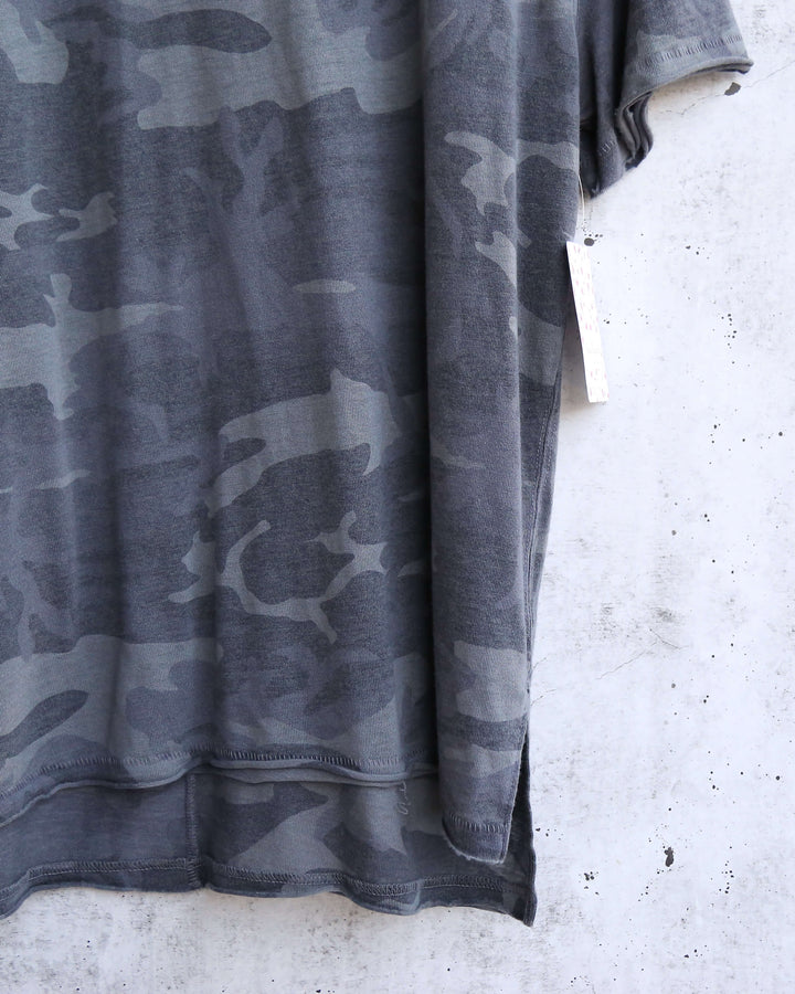 Free People Army Tee in Charcoal