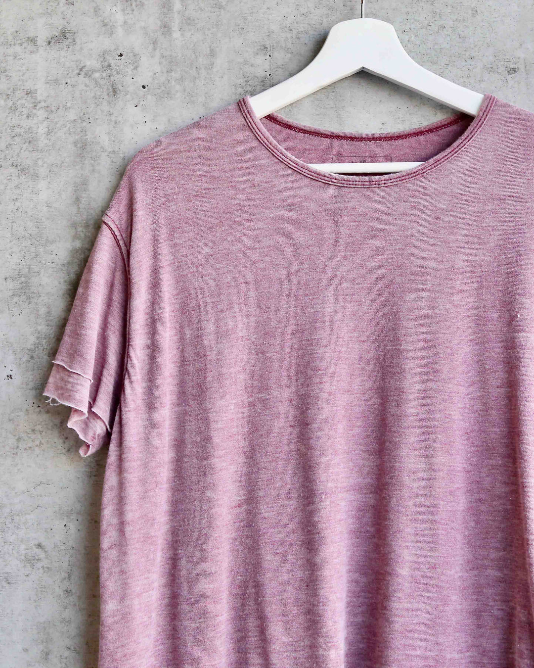 Free People - We The Free - Cloud 9 Frayed Hem Knit Tee in Sangria