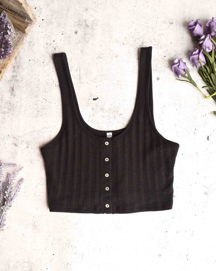 Free People - Atlas Crop Top in Black