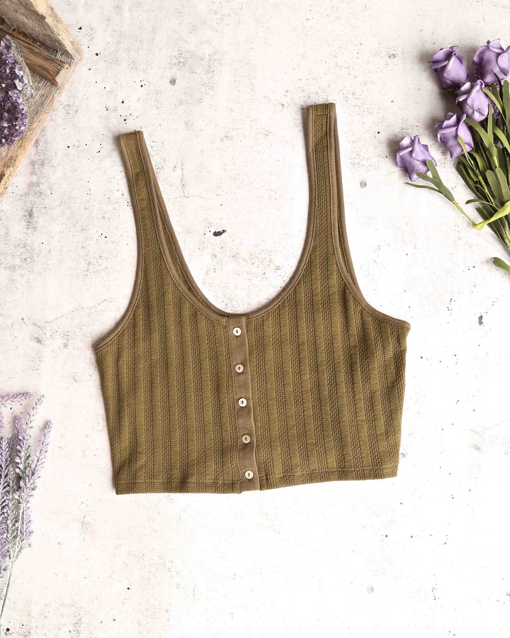 Free People - Atlas Crop Top in Moss
