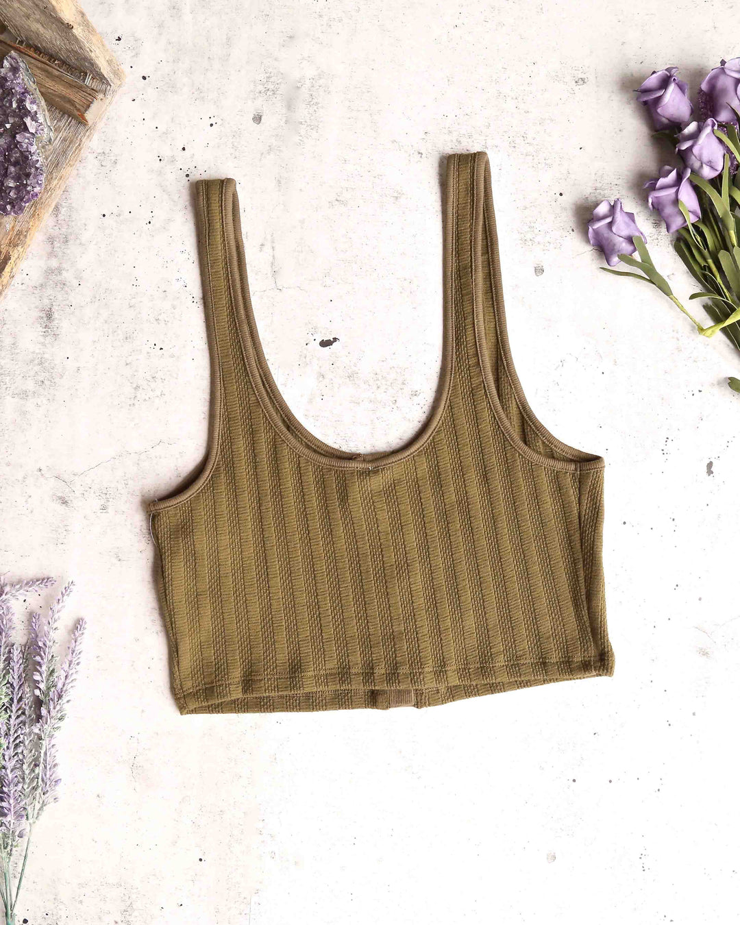 Free People - Atlas Crop Top in Moss