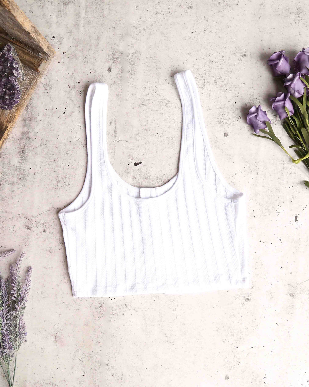 Free People - Atlas Crop Top in White