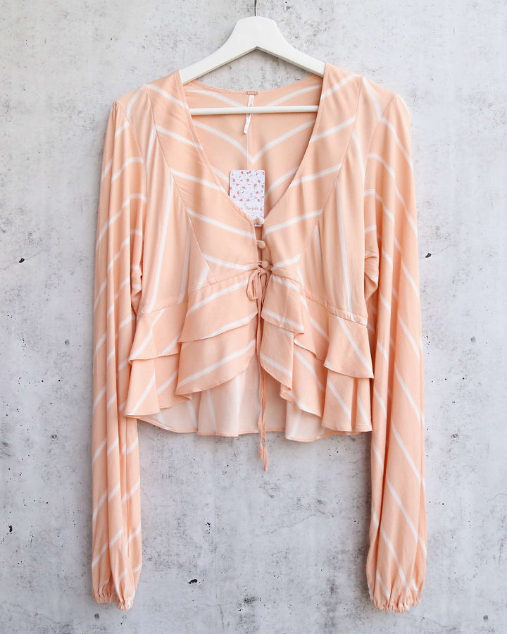 Free People - Samifran Ruffled Top - Peach