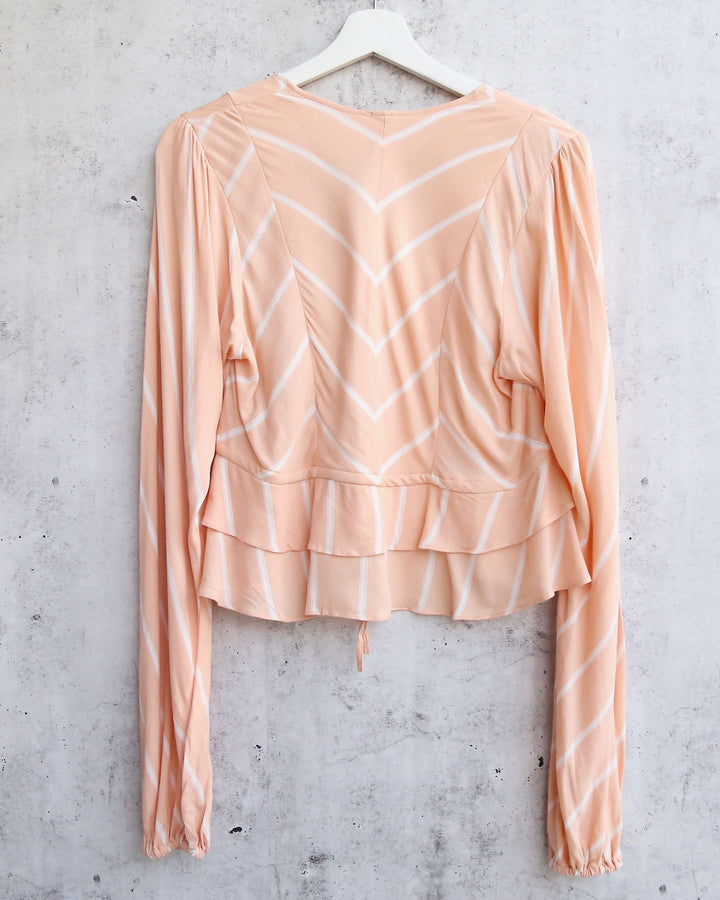 Free People - Samifran Ruffled Top - Peach