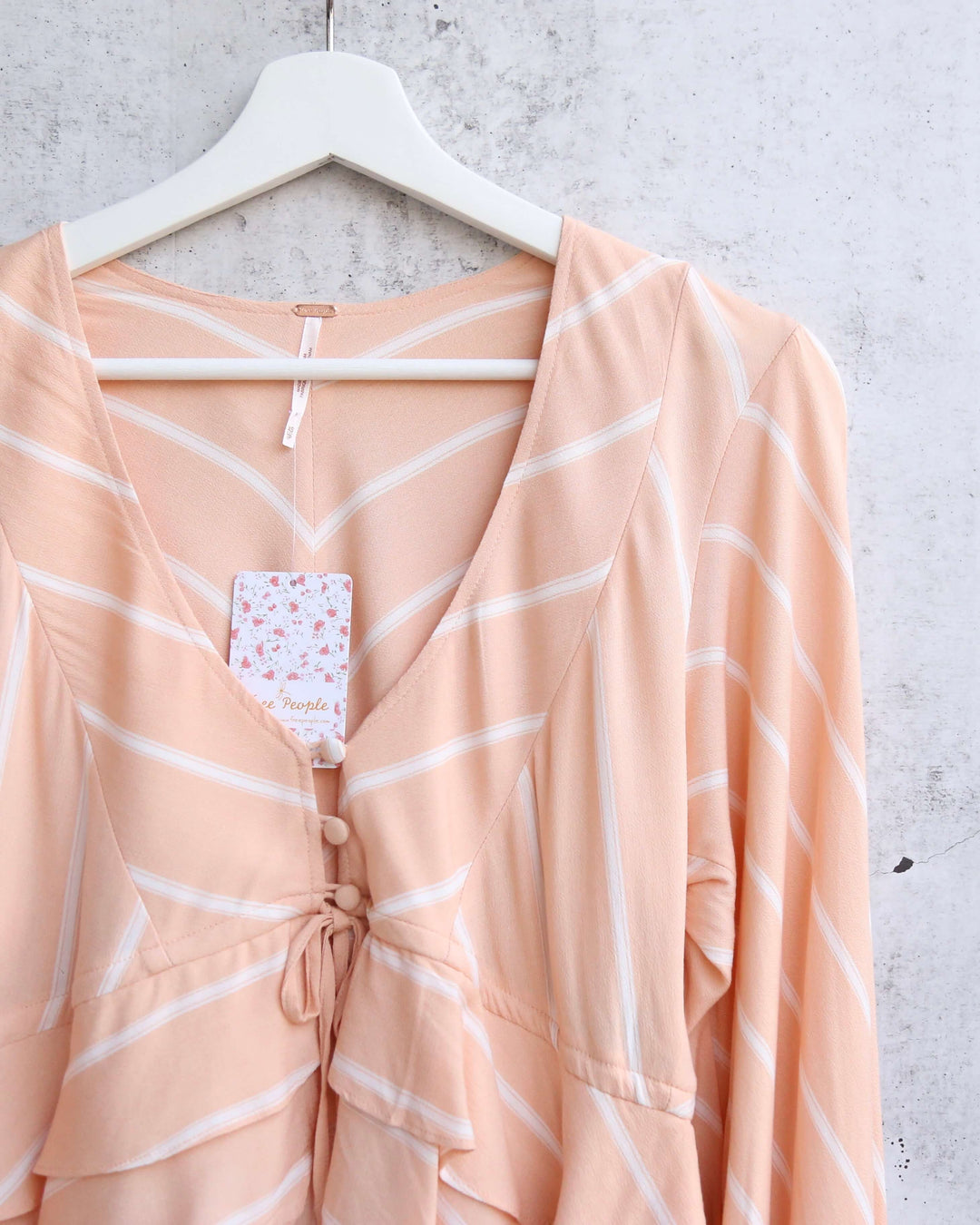 Free People - Samifran Ruffled Top - Peach