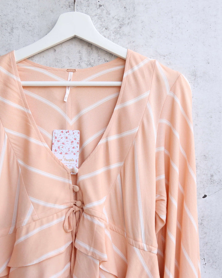 Free People - Samifran Ruffled Top - Peach