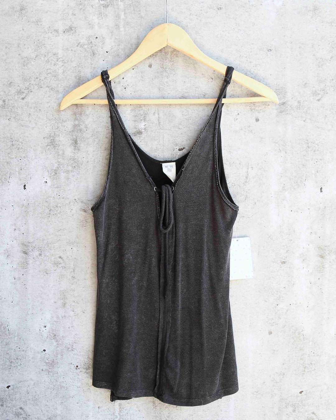 Free People - Scarlett Tank in Washed Black