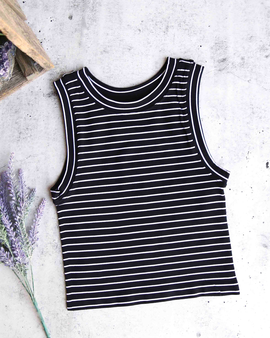 free people - Intimately FP Seamless Stripe Brami Crop Top - black/white