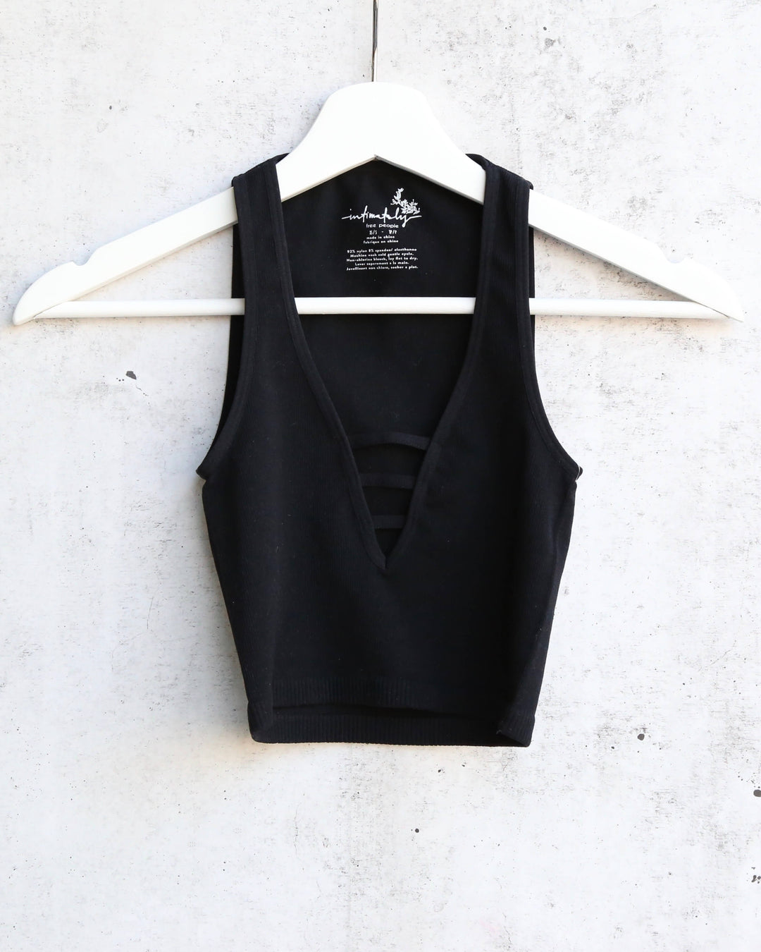 Free People Strapped In Brami Tank in Black
