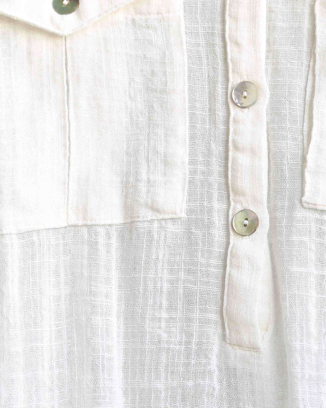 Free People - Talk to Me Lightweight Gauzy Button Down in Ivory