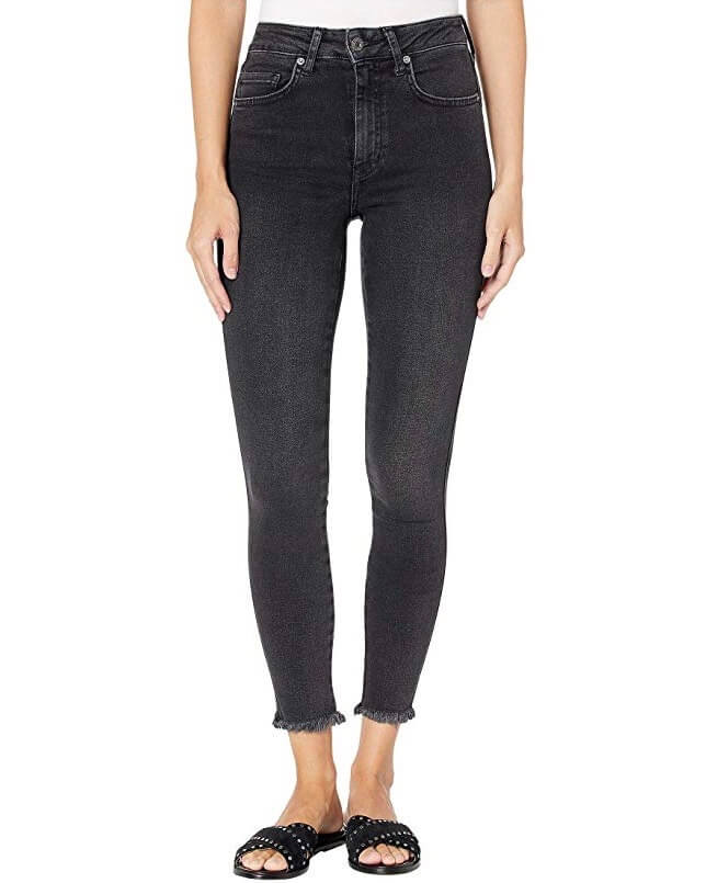 Free People - Raw High Rise Jeggings - Black