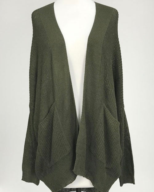 Dreamers - In the Office Ribbed Open Front Knit Cardigan in More Colors