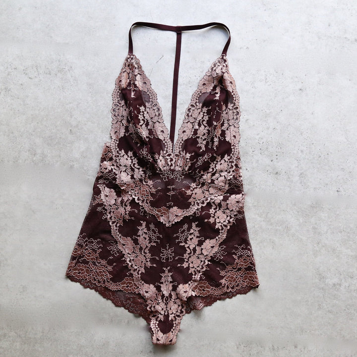 Sheer Floral Lace Bodysuit